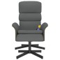 vidaXL Massagesessel mit Fußhocker Dunkelgrau Stoff vidaXL Massagesessel mit Fußhocker Dunkelgrau Stoff