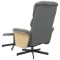 vidaXL Massagesessel mit Fußhocker Dunkelgrau Stoff vidaXL Massagesessel mit Fußhocker Dunkelgrau Stoff