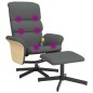 vidaXL Massagesessel mit Fußhocker Dunkelgrau Stoff vidaXL Massagesessel mit Fußhocker Dunkelgrau Stoff