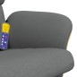 vidaXL Massagesessel mit Fußhocker Dunkelgrau Stoff vidaXL Massagesessel mit Fußhocker Dunkelgrau Stoff