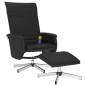vidaXL Massagesessel mit Fußhocker Schwarz Kunstleder vidaXL Massagesessel mit Fußhocker Schwarz Kunstleder