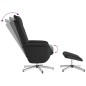 vidaXL Massagesessel mit Fußhocker Schwarz Kunstleder vidaXL Massagesessel mit Fußhocker Schwarz Kunstleder