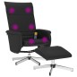 vidaXL Massagesessel mit Fußhocker Schwarz Kunstleder vidaXL Massagesessel mit Fußhocker Schwarz Kunstleder