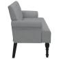 vidaXL Sitzbank mit Rückenlehne Hellgrau 120x62x75,5 cm Stoff vidaXL Sitzbank mit Rückenlehne Hellgrau 120x62x75,5 cm Stoff
