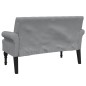 vidaXL Sitzbank mit Rückenlehne Hellgrau 120x62x75,5 cm Stoff vidaXL Sitzbank mit Rückenlehne Hellgrau 120x62x75,5 cm Stoff
