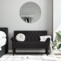 vidaXL Sitzbank mit Rückenlehne Schwarz 120x62x75,5 cm Stoff vidaXL Sitzbank mit Rückenlehne Schwarz 120x62x75,5 cm Stoff