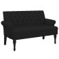 vidaXL Sitzbank mit Rückenlehne Schwarz 120x62x75,5 cm Stoff vidaXL Sitzbank mit Rückenlehne Schwarz 120x62x75,5 cm Stoff
