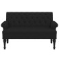 vidaXL Sitzbank mit Rückenlehne Schwarz 120x62x75,5 cm Stoff vidaXL Sitzbank mit Rückenlehne Schwarz 120x62x75,5 cm Stoff