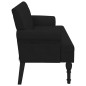 vidaXL Sitzbank mit Rückenlehne Schwarz 120x62x75,5 cm Stoff vidaXL Sitzbank mit Rückenlehne Schwarz 120x62x75,5 cm Stoff
