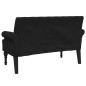 vidaXL Sitzbank mit Rückenlehne Schwarz 120x62x75,5 cm Stoff vidaXL Sitzbank mit Rückenlehne Schwarz 120x62x75,5 cm Stoff