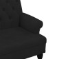 vidaXL Sitzbank mit Rückenlehne Schwarz 120x62x75,5 cm Stoff vidaXL Sitzbank mit Rückenlehne Schwarz 120x62x75,5 cm Stoff