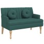 vidaXL Sitzbank mit Kissen Dunkelgrün 113x64,5x75,5 cm Stoff vidaXL Sitzbank mit Kissen Dunkelgrün 113x64,5x75,5 cm Stoff