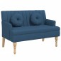 vidaXL Sitzbank mit Kissen Blau 113x64,5x75,5 cm Stoff vidaXL Sitzbank mit Kissen Blau 113x64,5x75,5 cm Stoff