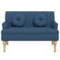 vidaXL Sitzbank mit Kissen Blau 113x64,5x75,5 cm Stoff vidaXL Sitzbank mit Kissen Blau 113x64,5x75,5 cm Stoff