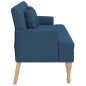 vidaXL Sitzbank mit Kissen Blau 113x64,5x75,5 cm Stoff vidaXL Sitzbank mit Kissen Blau 113x64,5x75,5 cm Stoff