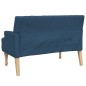 vidaXL Sitzbank mit Kissen Blau 113x64,5x75,5 cm Stoff vidaXL Sitzbank mit Kissen Blau 113x64,5x75,5 cm Stoff