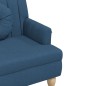 vidaXL Sitzbank mit Kissen Blau 113x64,5x75,5 cm Stoff vidaXL Sitzbank mit Kissen Blau 113x64,5x75,5 cm Stoff