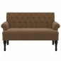 vidaXL Sitzbank mit Rückenlehne Braun 120x62x75,5 cm Wildleder-Optik vidaXL Sitzbank mit Rückenlehne Braun 120x62x75,5 cm Wildleder-Optik