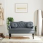 vidaXL Sitzbank mit Kissen Dunkelgrau 120,5x65x75 cm Samt vidaXL Sitzbank mit Kissen Dunkelgrau 120,5x65x75 cm Samt