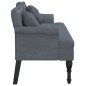 vidaXL Sitzbank mit Kissen Dunkelgrau 120,5x65x75 cm Samt vidaXL Sitzbank mit Kissen Dunkelgrau 120,5x65x75 cm Samt