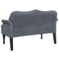 vidaXL Sitzbank mit Kissen Dunkelgrau 120,5x65x75 cm Samt vidaXL Sitzbank mit Kissen Dunkelgrau 120,5x65x75 cm Samt