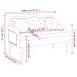 vidaXL Sitzbank mit Kissen Dunkelgrau 120,5x65x75 cm Samt vidaXL Sitzbank mit Kissen Dunkelgrau 120,5x65x75 cm Samt