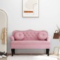 vidaXL Sitzbank mit Kissen Rosa 120,5x65x75 cm Samt vidaXL Sitzbank mit Kissen Rosa 120,5x65x75 cm Samt
