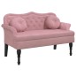 vidaXL Sitzbank mit Kissen Rosa 120,5x65x75 cm Samt vidaXL Sitzbank mit Kissen Rosa 120,5x65x75 cm Samt