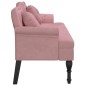 vidaXL Sitzbank mit Kissen Rosa 120,5x65x75 cm Samt vidaXL Sitzbank mit Kissen Rosa 120,5x65x75 cm Samt