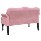 vidaXL Sitzbank mit Kissen Rosa 120,5x65x75 cm Samt vidaXL Sitzbank mit Kissen Rosa 120,5x65x75 cm Samt