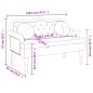 vidaXL Sitzbank mit Kissen Rosa 120,5x65x75 cm Samt vidaXL Sitzbank mit Kissen Rosa 120,5x65x75 cm Samt