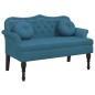 vidaXL Sitzbank mit Kissen Blau 120,5x65x75 cm Samt vidaXL Sitzbank mit Kissen Blau 120,5x65x75 cm Samt