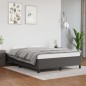 Bettgestell Grau 140x190 cm Kunstleder Bettgestell Grau 140x190 cm Kunstleder