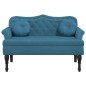 vidaXL Sitzbank mit Kissen Blau 120,5x65x75 cm Samt vidaXL Sitzbank mit Kissen Blau 120,5x65x75 cm Samt