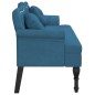 vidaXL Sitzbank mit Kissen Blau 120,5x65x75 cm Samt vidaXL Sitzbank mit Kissen Blau 120,5x65x75 cm Samt