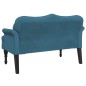 vidaXL Sitzbank mit Kissen Blau 120,5x65x75 cm Samt vidaXL Sitzbank mit Kissen Blau 120,5x65x75 cm Samt