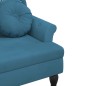 vidaXL Sitzbank mit Kissen Blau 120,5x65x75 cm Samt vidaXL Sitzbank mit Kissen Blau 120,5x65x75 cm Samt
