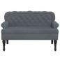vidaXL Sitzbank mit Rückenlehne Dunkelgrau 119,5x64,5x75 cm Samt vidaXL Sitzbank mit Rückenlehne Dunkelgrau 119,5x64,5x75 cm Samt