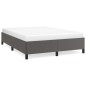 Bettgestell Grau 140x190 cm Kunstleder Bettgestell Grau 140x190 cm Kunstleder
