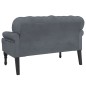 vidaXL Sitzbank mit Rückenlehne Dunkelgrau 119,5x64,5x75 cm Samt vidaXL Sitzbank mit Rückenlehne Dunkelgrau 119,5x64,5x75 cm Samt