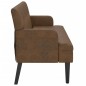 vidaXL Sitzbank mit Rückenlehne Braun 112x65,5x75 cm Wildleder-Optik vidaXL Sitzbank mit Rückenlehne Braun 112x65,5x75 cm Wildleder-Optik