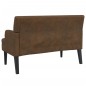 vidaXL Sitzbank mit Rückenlehne Braun 112x65,5x75 cm Wildleder-Optik vidaXL Sitzbank mit Rückenlehne Braun 112x65,5x75 cm Wildleder-Optik