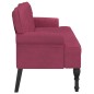 vidaXL Sitzbank mit Rückenlehne Weinrot 119,5x64,5x75 cm Samt vidaXL Sitzbank mit Rückenlehne Weinrot 119,5x64,5x75 cm Samt