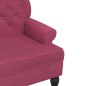 vidaXL Sitzbank mit Rückenlehne Weinrot 119,5x64,5x75 cm Samt vidaXL Sitzbank mit Rückenlehne Weinrot 119,5x64,5x75 cm Samt