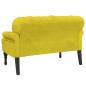 vidaXL Sitzbank mit Rückenlehne Gelb 119,5x64,5x75 cm Samt vidaXL Sitzbank mit Rückenlehne Gelb 119,5x64,5x75 cm Samt