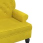vidaXL Sitzbank mit Rückenlehne Gelb 119,5x64,5x75 cm Samt vidaXL Sitzbank mit Rückenlehne Gelb 119,5x64,5x75 cm Samt