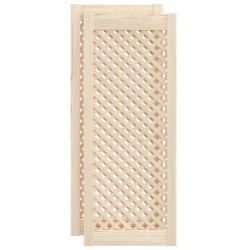 vidaXL Schranktüren 2 Stk. Gitterdesign 39,5x99 cm Massivholz Kiefer