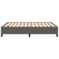 Bettgestell Grau 140x190 cm Kunstleder Bettgestell Grau 140x190 cm Kunstleder