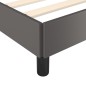 Bettgestell Grau 140x190 cm Kunstleder Bettgestell Grau 140x190 cm Kunstleder