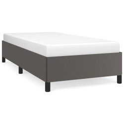 vidaXL Bettgestell Grau 100x200 cm Kunstleder